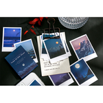 再入荷☆シール 青い月夜 30枚 ポラロイド写真風 海 nebula