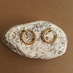 [4pcs] 外径 約14㎜ サージカル ステンレス 24KGP デイリー フープ イヤリング 金属アレルギー対応