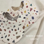 【ラスト１点】( terazzo × tiedye ) リバーシブルビブ colorful