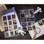 転写シール 宇宙船&ロケット 切手風 2シート コラージュ nebula