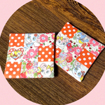 パッチワークコースター🌺🐼2枚