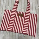 ＊訳あり＊【レッドストライプデニム】トートバッグ