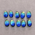 ケラマグリーン 8*12mm 10個セット 蓄光 ホタルガラス 沖縄 とんぼガラス  沖縄 慶良間諸島 