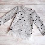 【90】チュールつきTシャツ*リボン