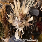 Shabby Chic ホワイト孔雀フェザーバンクシア ボタニカルbouquet