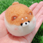 【8/22(日)19時から販売開始】【羊毛フェルト】ちょっぴり大きめ しばいぬさん マスコット 【柴犬/いぬ/わんちゃん】