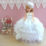 リカちゃん お姫様ドレス 一点物☆ ホワイト
