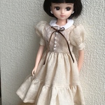 リカちゃん服(紅茶染めワンピース)