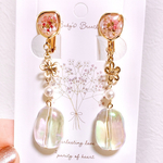 オーロラなお花のイヤリング/ピアス