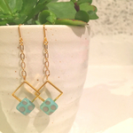 ♡みずたまのスクエアピアス♡