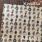 A4サイズ イラストミックス　クリスマス　ラッピング シート　デザインペーパー