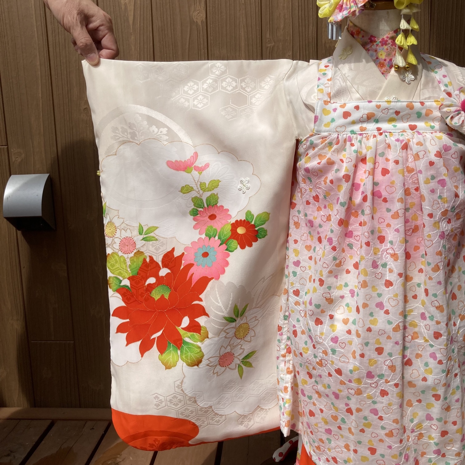 レトロポップな七五三セット（かんざし付き） - asanohana`s