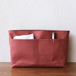 レンガ　倉敷産帆布使用バッグインバッグ【受注製作】