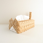 ネコティッシュなケース（八割れ ベージュ／白）