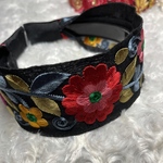 インド刺繍リボンを贅沢に使ったカチューシャ♡お花Ｃ