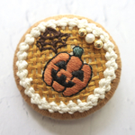 【パンプキンタルト】刺繍ブローチ 38mm