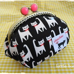 がま口　＊Petit chat noir＊　丸型