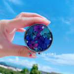 紫陽花押し花のアクセサリー小物ピルケース
