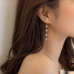 ◆︎送料無料◆︎2pac✿︎パール　チェーン　ピアス　925