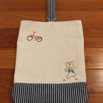 手刺繍入りシューズ袋 上履き靴入れに最適です♬