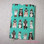 ブックカバー 四六判サイズ「アニマルサーカス(ライトグリーン)」