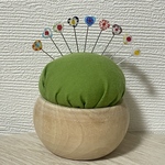 【送料無料】ミルフィオリまち針(ハート)5本セット