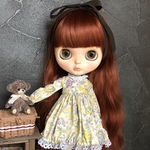 リメイク⭐︎黄色花柄ワンピース68　 #ブライス
