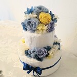 sakumahara様専用ページです🔶クレイの2段ケーキとプリザーブドフラワー アレンジ  ベージュ系