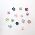 【約10mm アソート30個】パール調フラワーカボション アクリルカボション お花の種類2種類