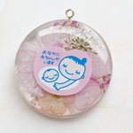 中くらいサイズ　押し花のマタニティマーク　両面仕様