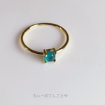 小さな海☆*:.｡. ネオンブルーアパタイトリング