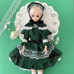 D-34【送料無料】【ジェニー サイズ ドール服】秋色ワンピース・深緑