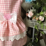 再販❣️ピンク千鳥格子のワンピース