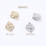 M8465-G 12個  メタルチャーム イチゴチャーム カン付き 11×15mm 3×（4ヶ）