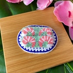 生春巻きのビーズ刺繍ブローチ