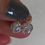 キュービックジルコニア　8mm　ラウンドブリリアントカット　クリアカラー　ピアリングチャーム　フープタイプイヤリング、ピアスにも♡