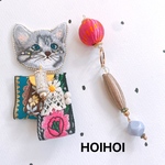 北欧の美しい猫耳飾り