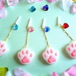 【再販】リアルぷにぷに肉球  イヤホンジャック(白)