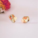 伊万里焼 陶片 x 金継ぎ ピアス イヤリング （淡水パール）