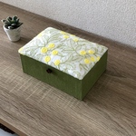 Mimosaインテリアボックス 〈Mサイズ〉小物入れ・アクセサリーボックス（カルトナージュ）【仕切り箱別売り】【受注制作】