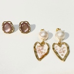 ハート＆パール 2wayピアス