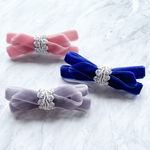 クラシックベロアリボン🎀 プチリボン🎀 犬用リボン　トリミング　キッズリボン　わんこバレッタ　大人かわいい　プチギフト　jdバレッタ　トップノットリボン　ベビーヘアクリップ　ワンコ用バレッタ