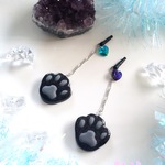 リアルぷにぷに肉球  イヤホンジャック(黒)