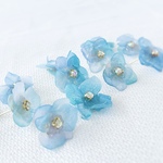 空の情景アジサイのピアス［快晴］アレルギー対応　SL（サージカルステンレス）　ドライフラワー　お花　花　フラワー　紫陽花　ブルー　青　ギフト　プレゼント
