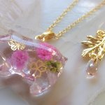 ◇654　🐷こぶたとローズクオーツのネックレス🌹