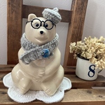 しろくま貯金箱  帽子　マフラー