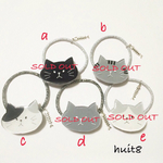 再販！ねこのヘアゴム《プラ板》猫!ネコ!neco!⑩BK