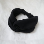 ヘアターバン ☆ ベビー・キッズ (結び) やわらかニット ブラック