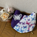 【オープン限定価格】ねこねこポーチ　蝶柄