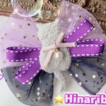 ビッグリボン⭐️クリスマス♡猫ちゃんパール♡ゆめかわキュート👻チュール☆ラベンダーパーティー♡キッズへアゴム１点